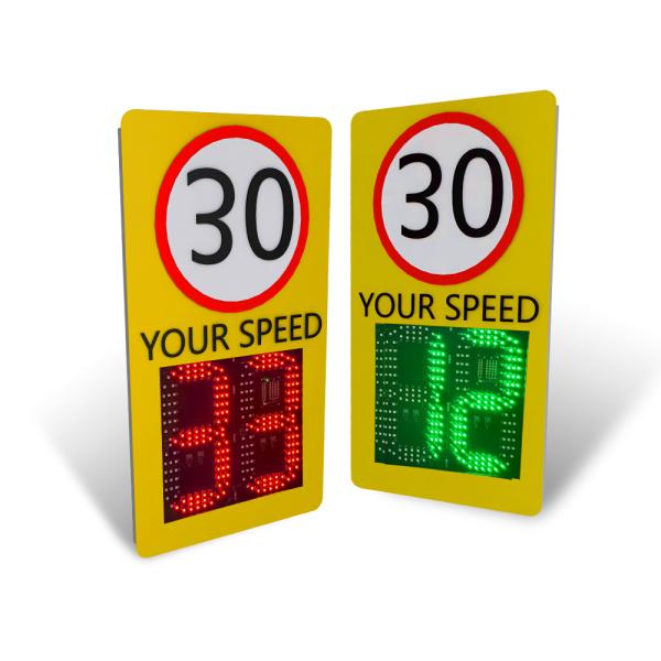 2 Digit 2 Color Integrated Radar Detect Speed Aluminum Hoop Install Signs