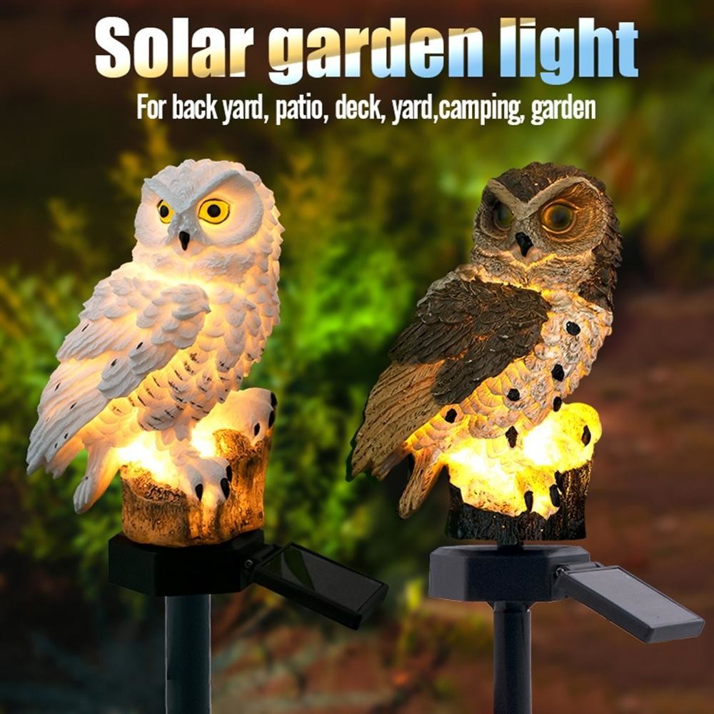 Owl Shape Solar LED Night Light , Solar Powered Lawn Lights For Decoration