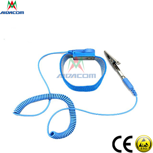 10ft Long 10mm Snap 2.4 Meter Coil ESD Wrist Straps