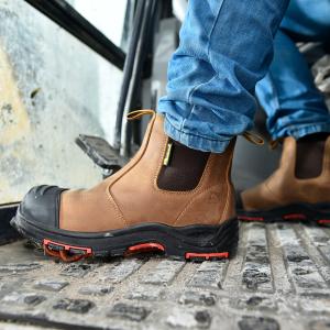 China Nubuck Leather Industrial Steel Toe Men Heat Resistant Safety Boots SAFETOE wholesale