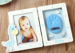 China Unique Baby Clay Frame Memorable Baby Handprint Clay Kit Photo Frame wholesale