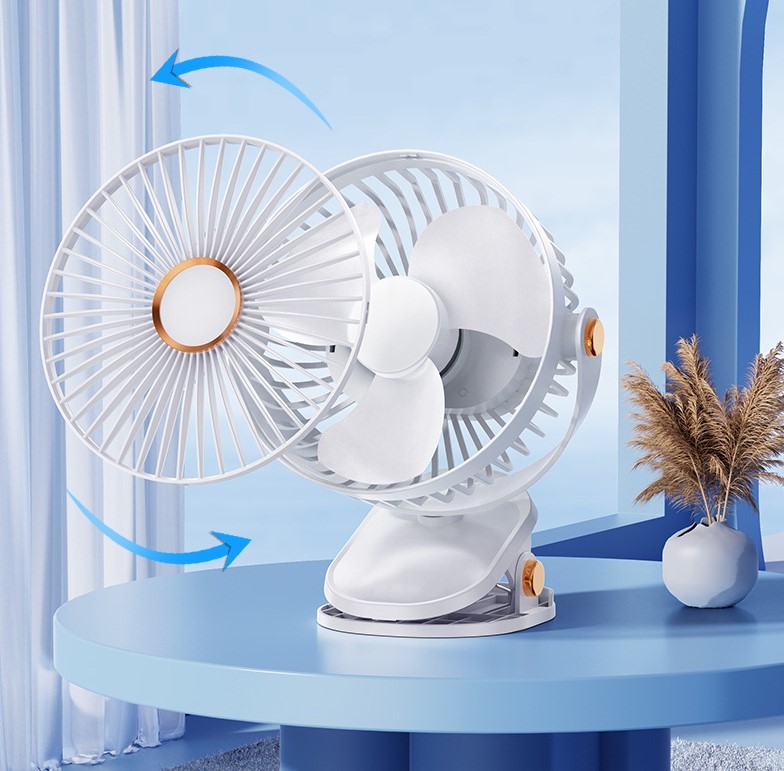 Portable USB Rechargeable Personal Clip Fan Electric Power Source NO Remote Control