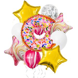 China Cartoon Doughnut Pentagram Aluminum Foil Balloons for Birthday Party Decoration wholesale