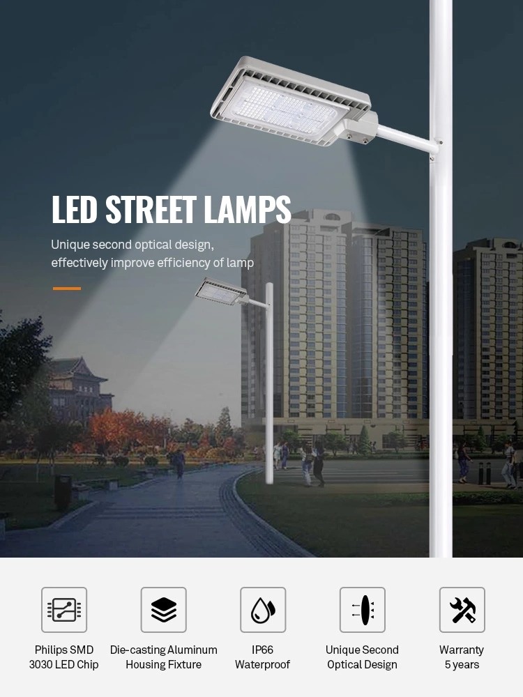 Outdoor 150w LED Street Light , Waterproof 300w LED Street Light AC 85-265V