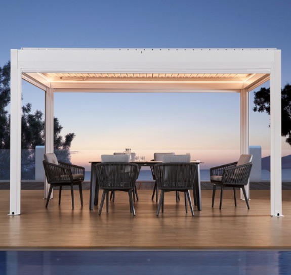 Villa Garden Opening Louver Roof Sunshade Aluminum Alloy Outdoor Pergola And