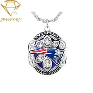 China Metal Necklaces Sports Championship Custom Sliver Pendants wholesale
