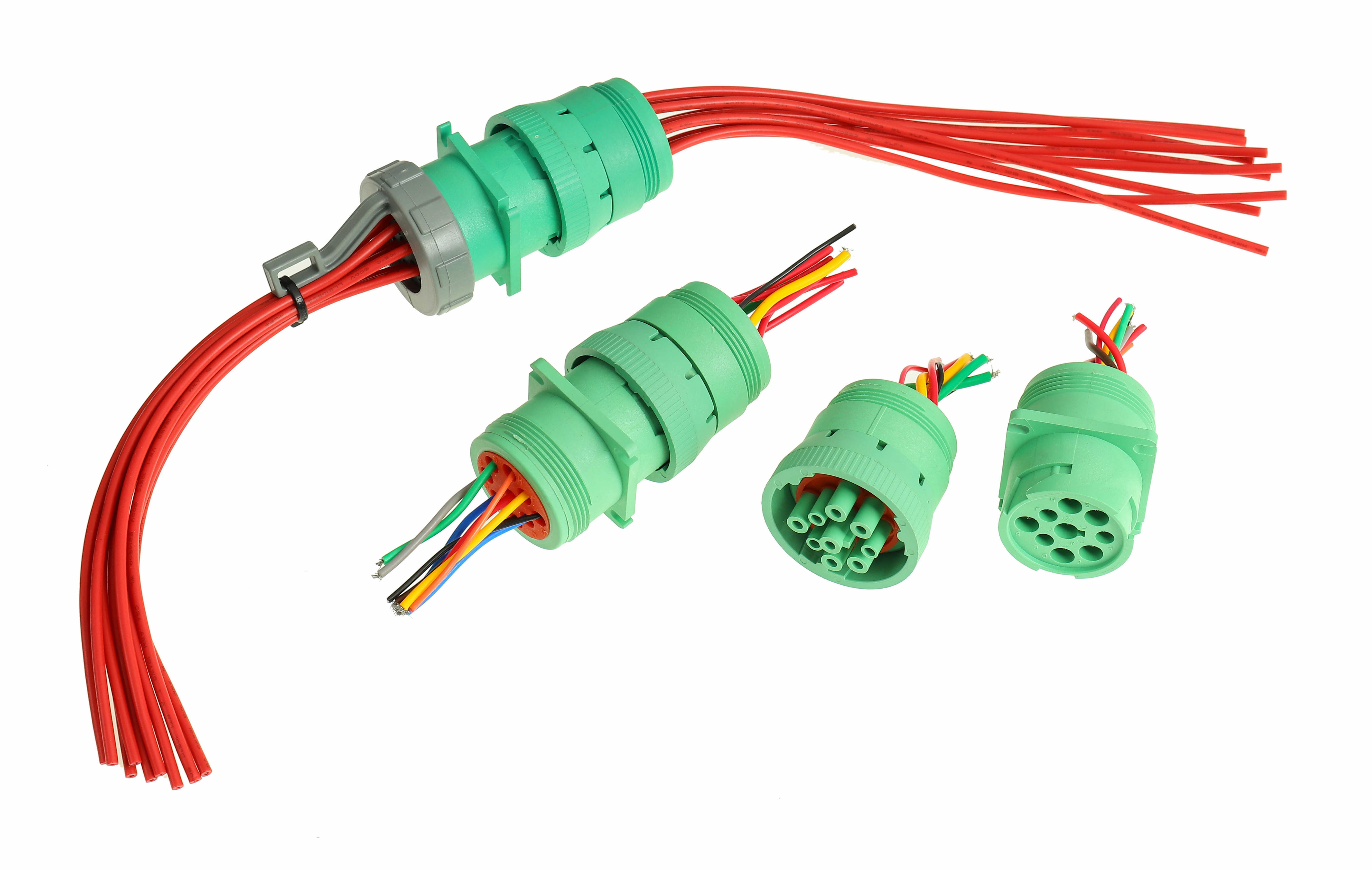 Dutsch 4 Pos Dt04-3S Over Molded Single Ended Cable Assembly Waterproof