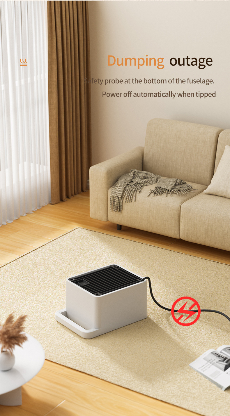 Portable Desktop Heater Lightweight and Portable 150*103*210MM for Office Room Home