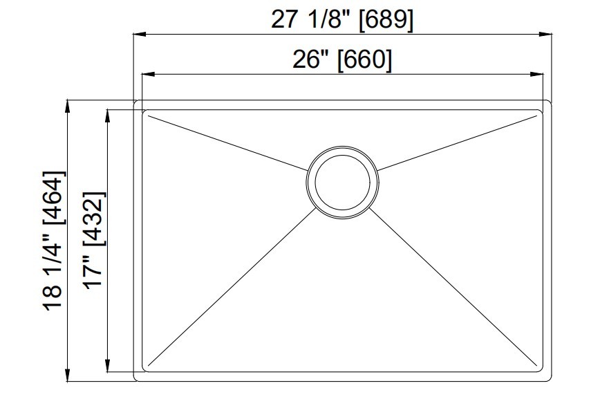 Undermount / Top Mount Stainless Sink , Custom Size Kitchen Sink For Hotel