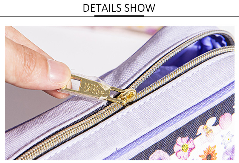 Women Polyester Multifunction cosmetic toiletry bag
