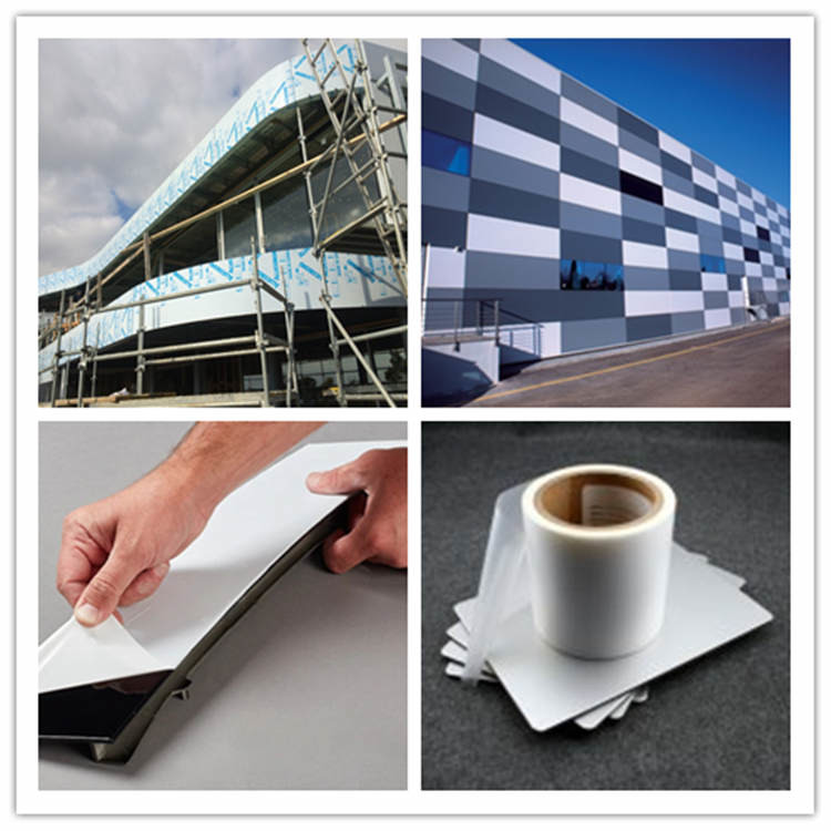 No Glue Residue 200m 1450mm Aluminum Plastic Film For Brushed Aluminum Plate