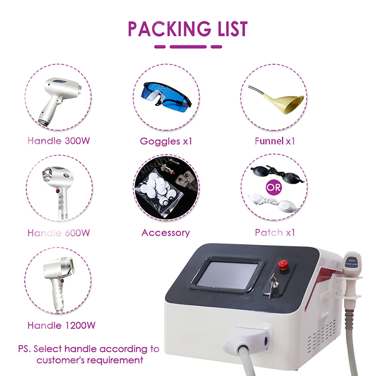 Portable 808 808nm Diode 3 Wavelength Laser Permanent Hair Removal Depilation Skin Rejuvenation Cooling Technology Machine