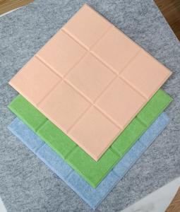 China Soundproofing Polyester Acoustic Panels Bevled Edge Self adhesive Acoustic Panel wholesale