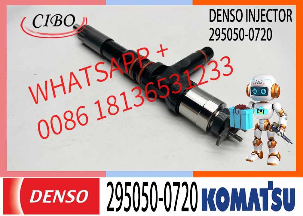 DENSO diesel Fuel Injector 295050-0720 6252-11-3100 for Komatsu SAA6D125E-6A/6B/7A Engine
