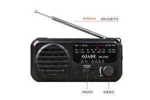 China Environmentally Friendly Rechargeable FM Radio Portable 88MHz LED light wholesale
