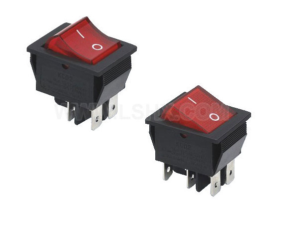 Rocker switch,ON-OFF Switch with lamp or without lamp;Switch,AC power switch,UL .TUV Switch, 4Pin or 6Pin switch