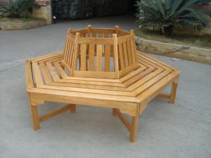 China China LFurniture Circular Quinquangular Wooden Bench-19 wholesale