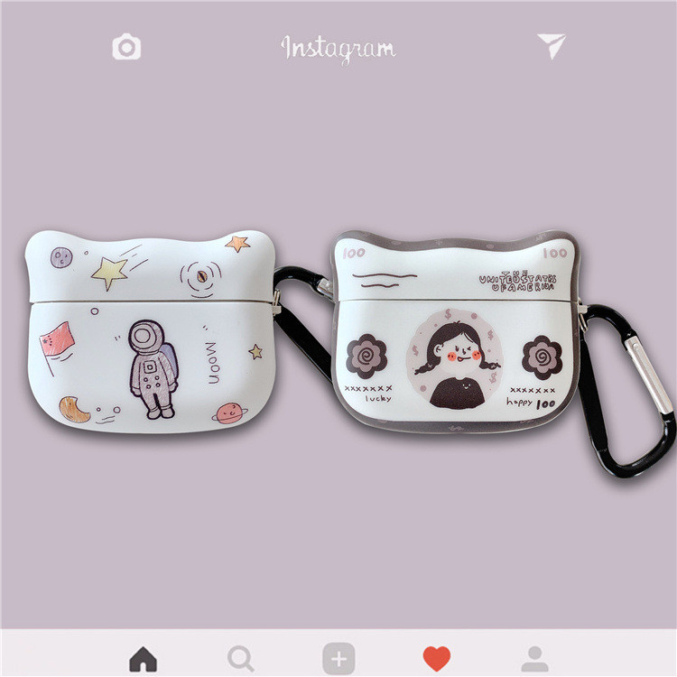 Wireless Chargeable Airpods Protective Cases IMD Cartoon Anti Lost Loop