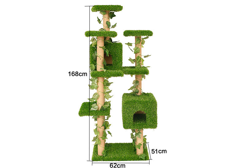 Leisure Large Cat Climbing Tree , Cat Tree Tower Entertainment Size 62 * 51 * 168CM