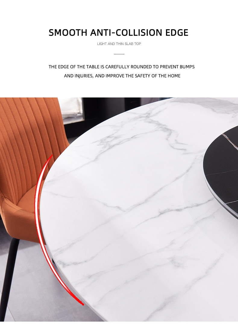 Nordic Luxury Dining Table And Chairs 6 Person Round Marble Dining Table Set For 4 8