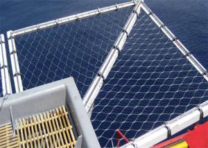 China SS304 Diamond Hole Shape Woven Helideck Safety Net for delideck wholesale