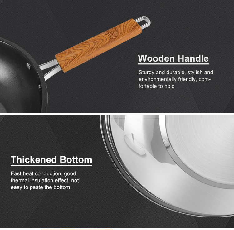 Hot Sale 4 Piece Kitchen Non Stick Cooking Pan Set Stainless Steel Pot Cooking Cookware Set