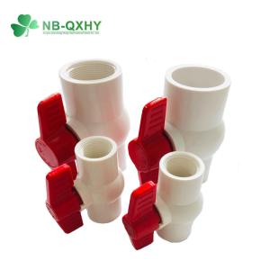 China Pn16 High Thickness PVC Valve for Drain Water Sch80 Material Plastic Compact Ball Valve wholesale