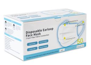 China Hospital Disposable Medical PPE 17 X 9 Cm Size Disposable Earloop Face Mask wholesale