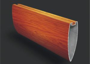China Floating Commercial Ceiling Tiles , Aluminum Wooden Tube With Bullet shaped wholesale
