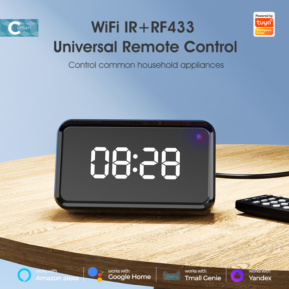 WiFi IR RF433 Smart Universal Remote Control for Air Conditioning TV and More with Alexa Google Voice Control and Tuya Integration