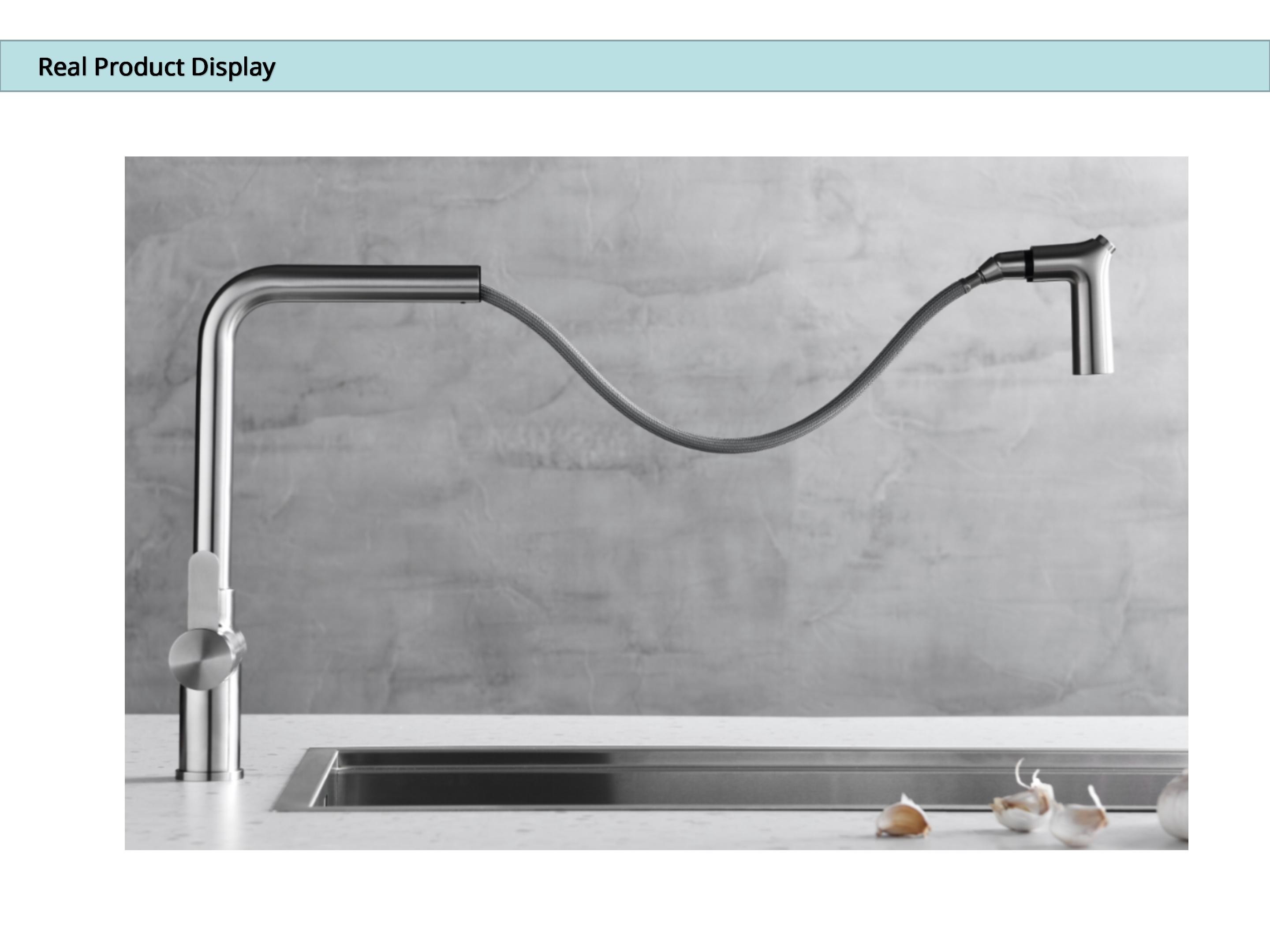 Eco Friendly Touch Activated Kitchen Faucet Ergonomic Pull Out Spray Tap