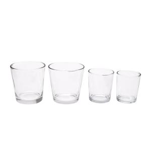 China Screen Printing Round 80ml 95ml Glass Candle Cup wholesale