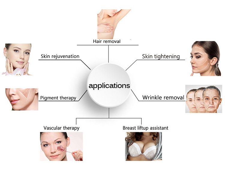 Salon Beauty IPL Laser Permanent Hair Removal Machine For Commercial