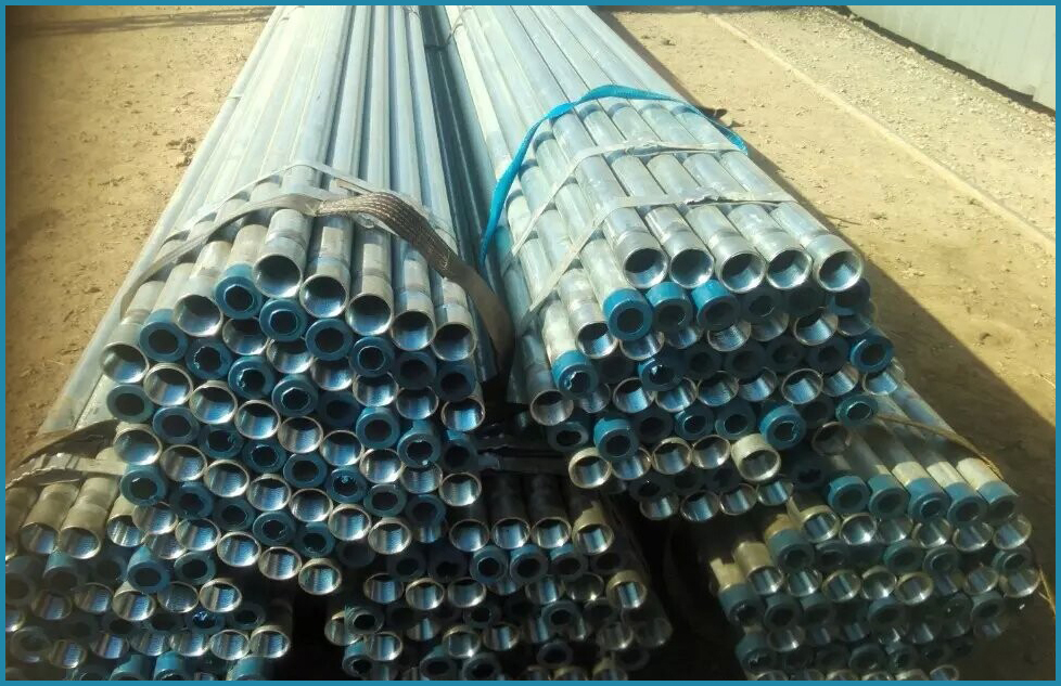 hot dip galvanized steel pipe threaded on both ends