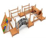 Adventure Childrens Wooden Outdoor Play Equipment Staticproof Skidproof