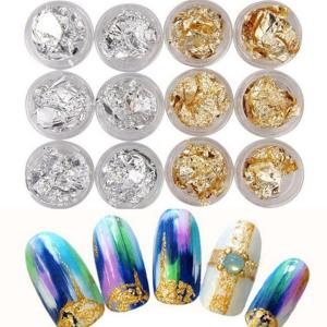 China 3D Gold Foil Nail Art with Silver Foil and Drill Nails Vacuum Craft Supplies wholesale