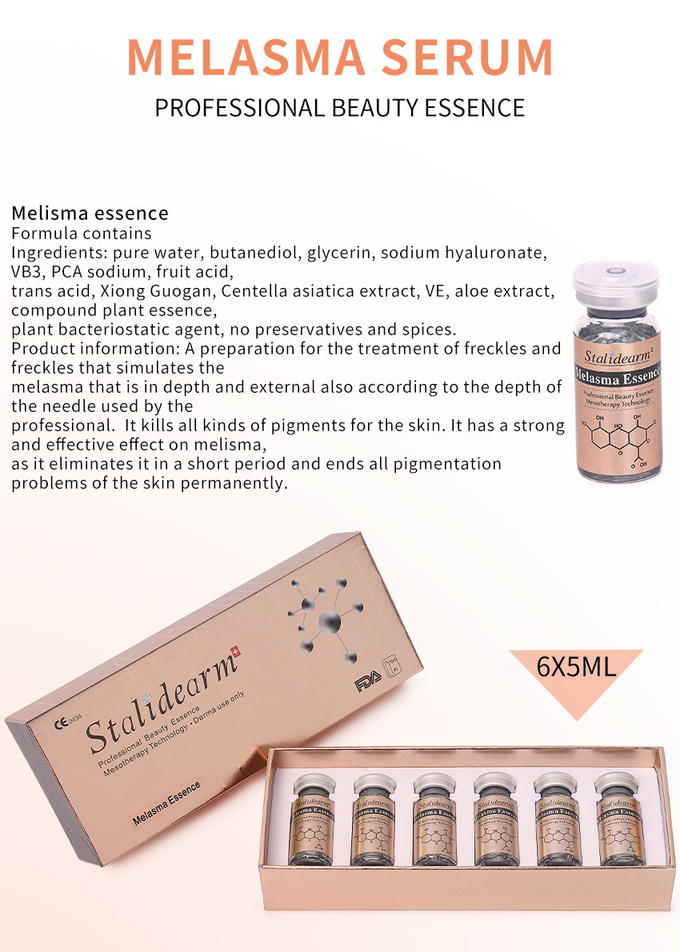 Private Label Stalidearm Melasma Freckle Skin Whitening Serum Corrector Black Dark Spot Remover Face Essence