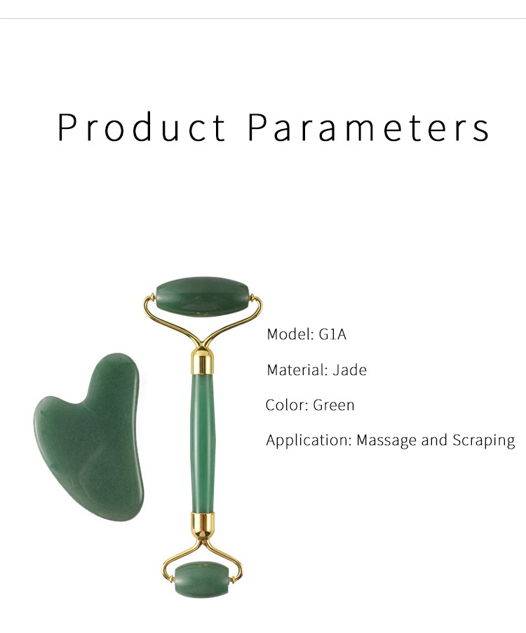 Blood Circulation Neck Forehead Jade Massage Roller