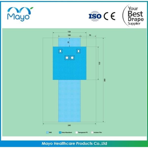 China Supplier Sterile Femoral Radial Angiography Drape with 4 hole