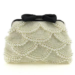 China Female Party Dumpling Jewellery Woven Beige Leather Clutch Purse wholesale