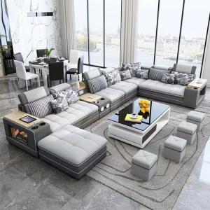 China Light Leather Hotel Room Sofa Combination Modern Living Room Sofa wholesale