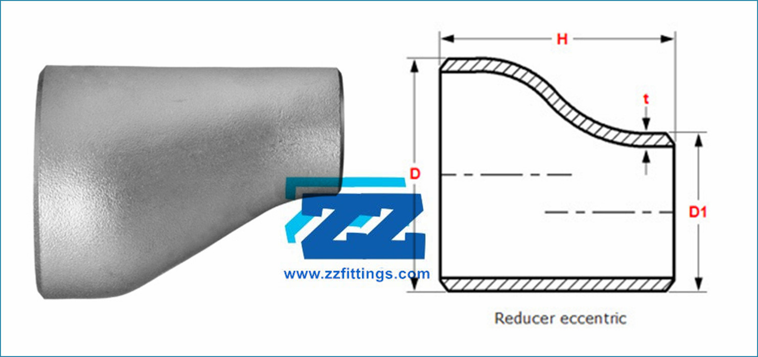 8 x 4 Eccentric Steel Pipe Reducer SCH 80 BW ASTM A420 WPL3 ASME B16 9