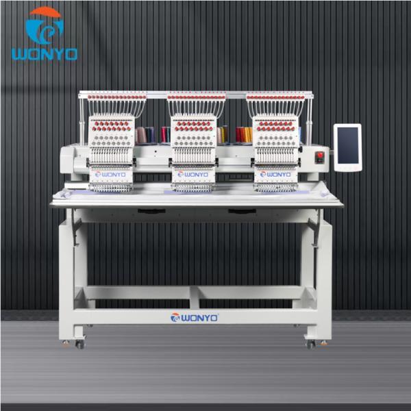 Wonyo High-Speed 3-Head Computerized 3D Embroidery Machine for Cap and T-Shirt, Flat Things
