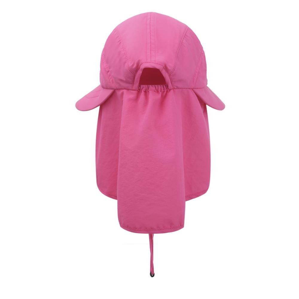 100%ployester Outdoor sun shade baseball Cap with Neck Flap Cover Bucket Hats with string Many colors are available