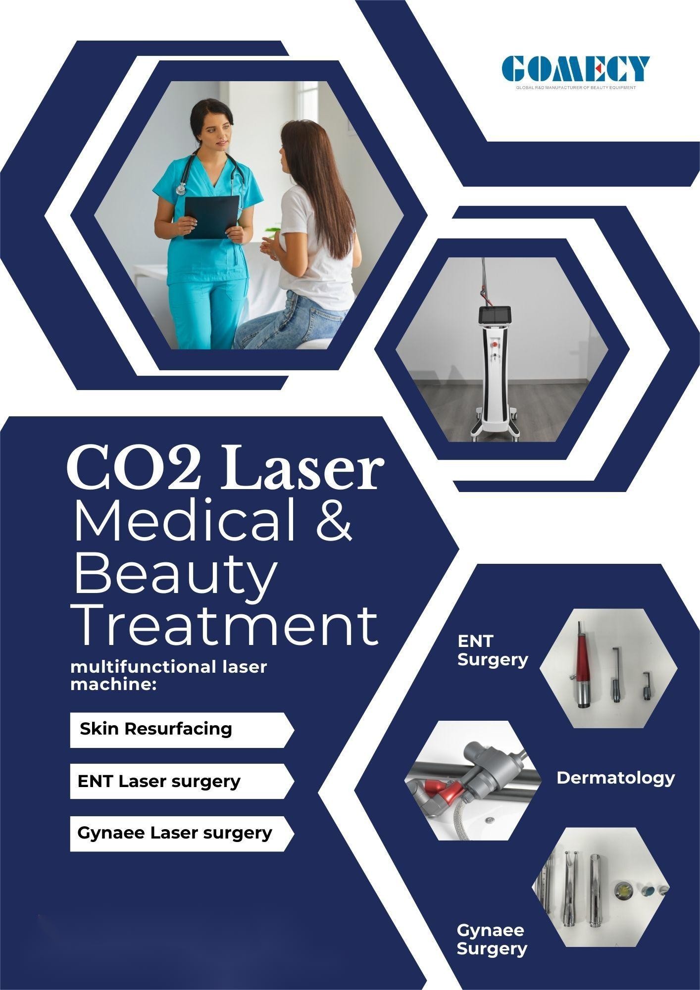 60W Fractional Treatment Co2 Laser Skin Rejuvenation Machine 10600nm