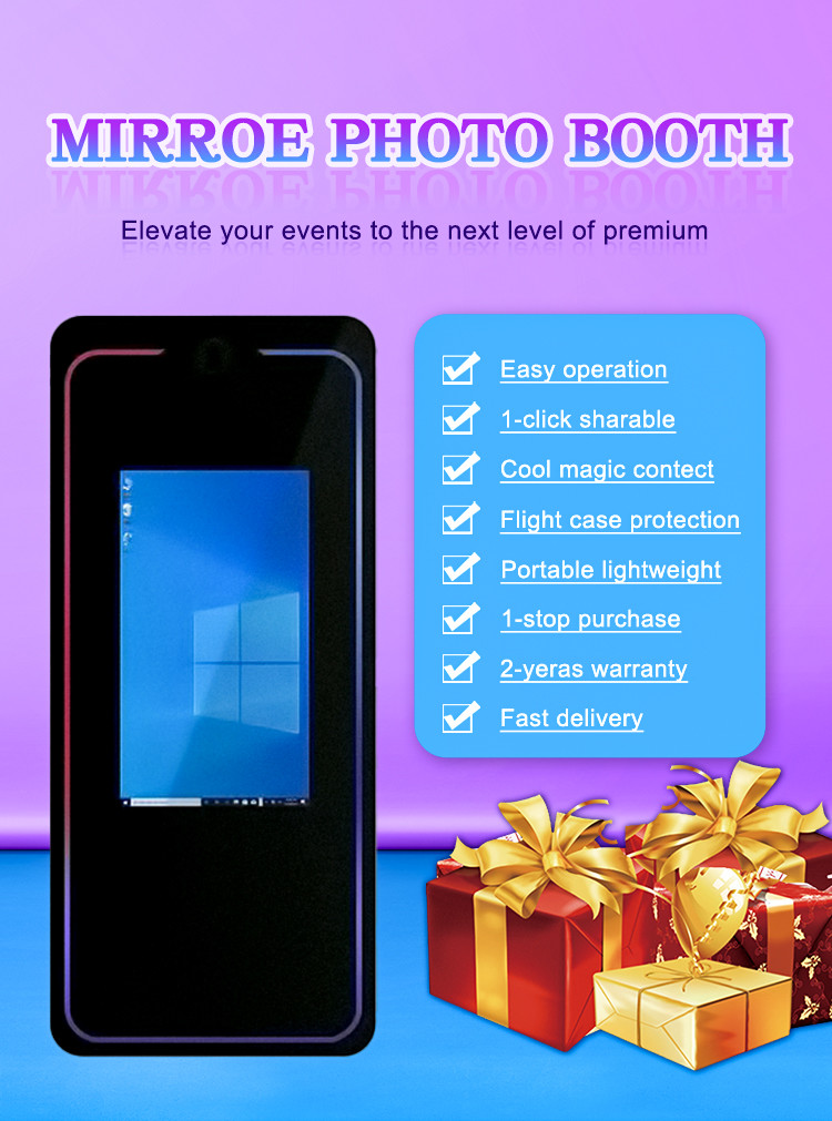 Oval Magic Mirror Photo Booth Wedding Mirror Photo Booth With Camera And Printer Kiosk