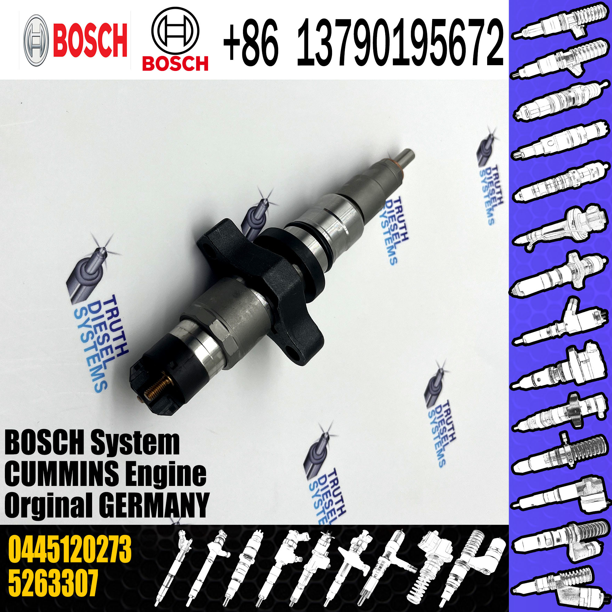 0445120273 0445120007 2830957 Fuel Injector For ISBE/ISDE/QSB Diesel Engine