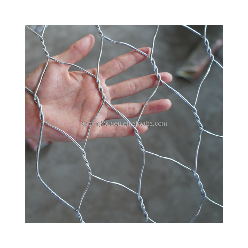 Marine and Seawall Protection Galvanized 2x1x1m Gabion Wall Basket Mattress Cage 60x80mm
