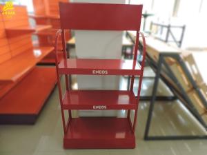 China Red Engine Oil Display Light Duty Storage Rack Custom Logo 440mm Width wholesale