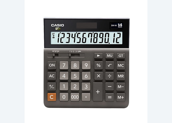 For Authentic Casio DH-14 Bank Financial Accounting computer Wide body 14 digit solar calculator
